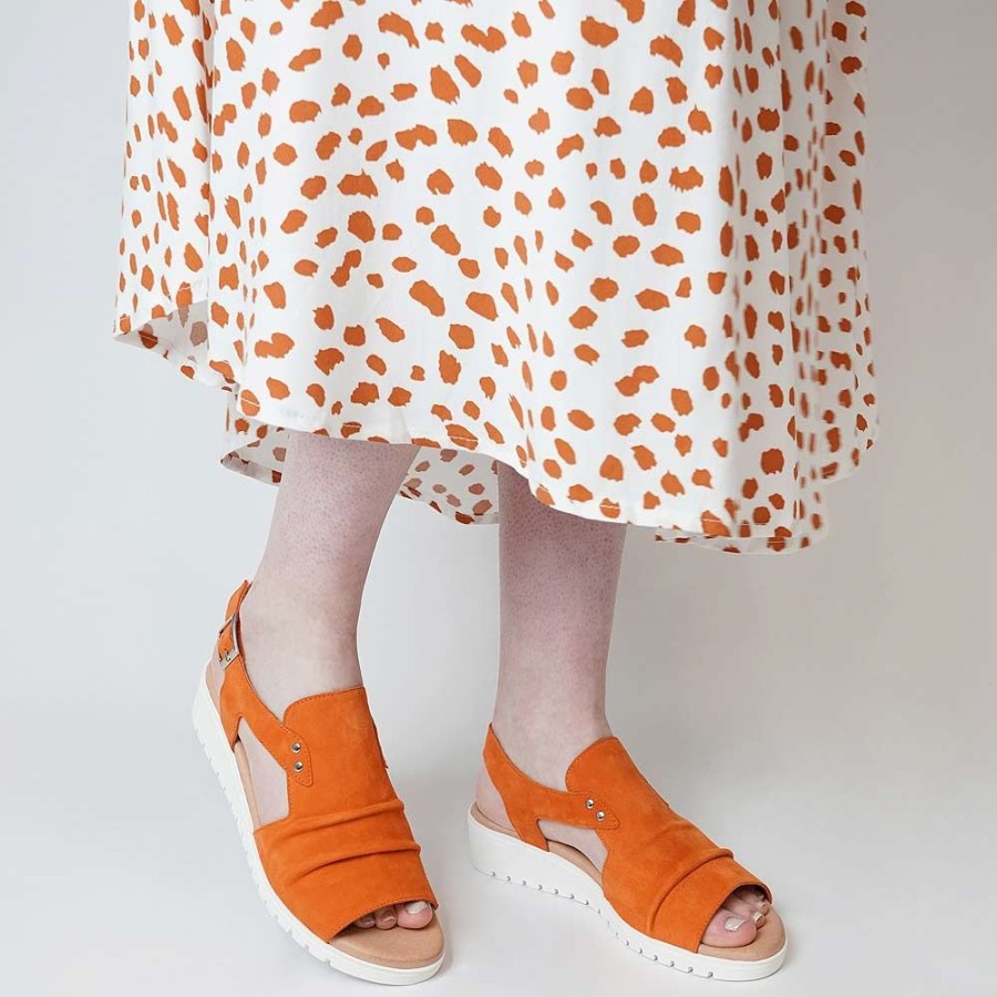 Sandals Django & Juliette | Madis Orange Suede