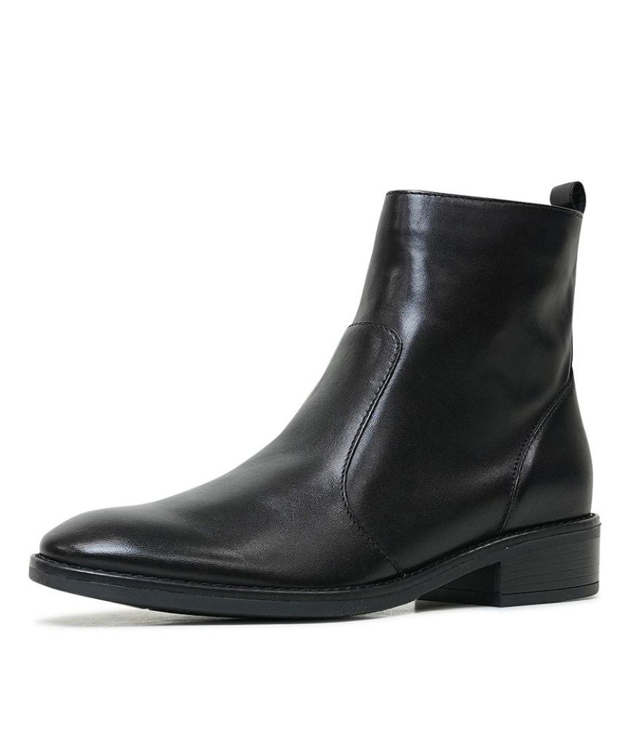 Boots EOS Shoes | Seline Black Leather Ankle Boots