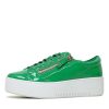 Flats Django & Juliette | Wolfie Emerald Patent Leather Sneakers