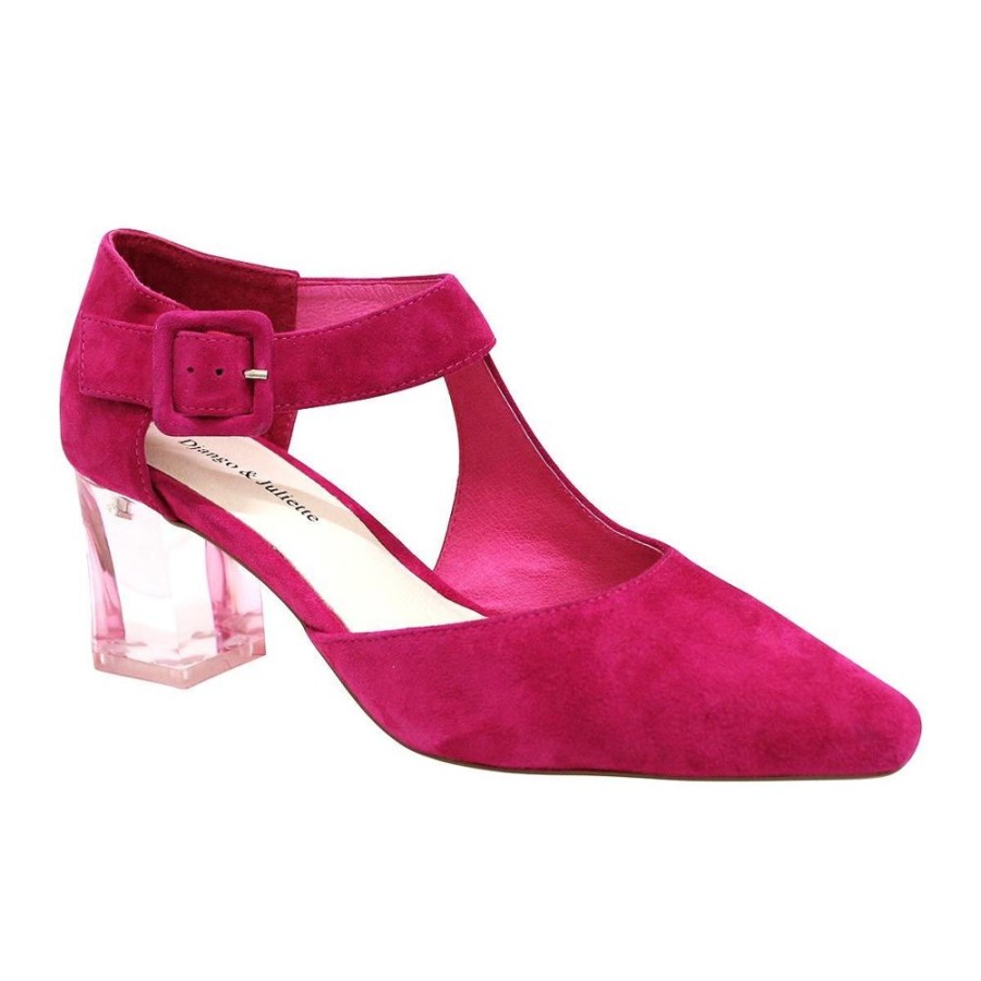 Heels Django & Juliette | Happie Fuchsia Suede