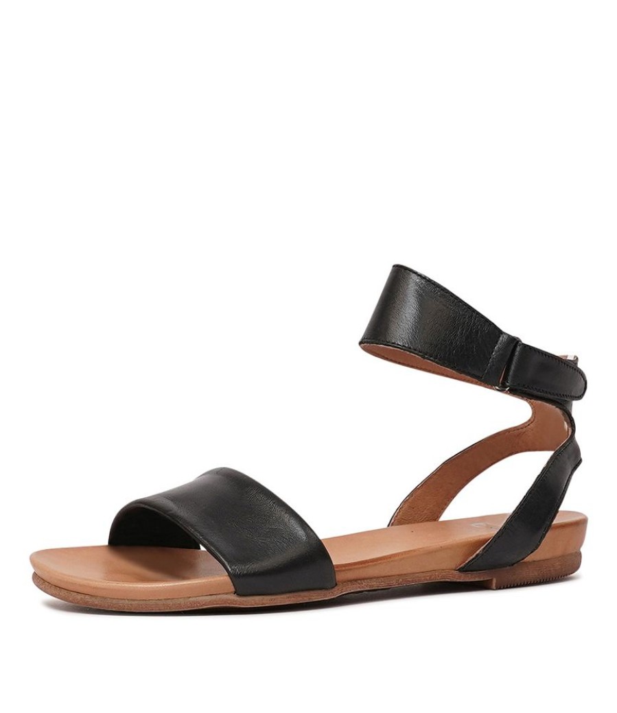 Sandals EOS Shoes | Lauren Black Leather Sandals