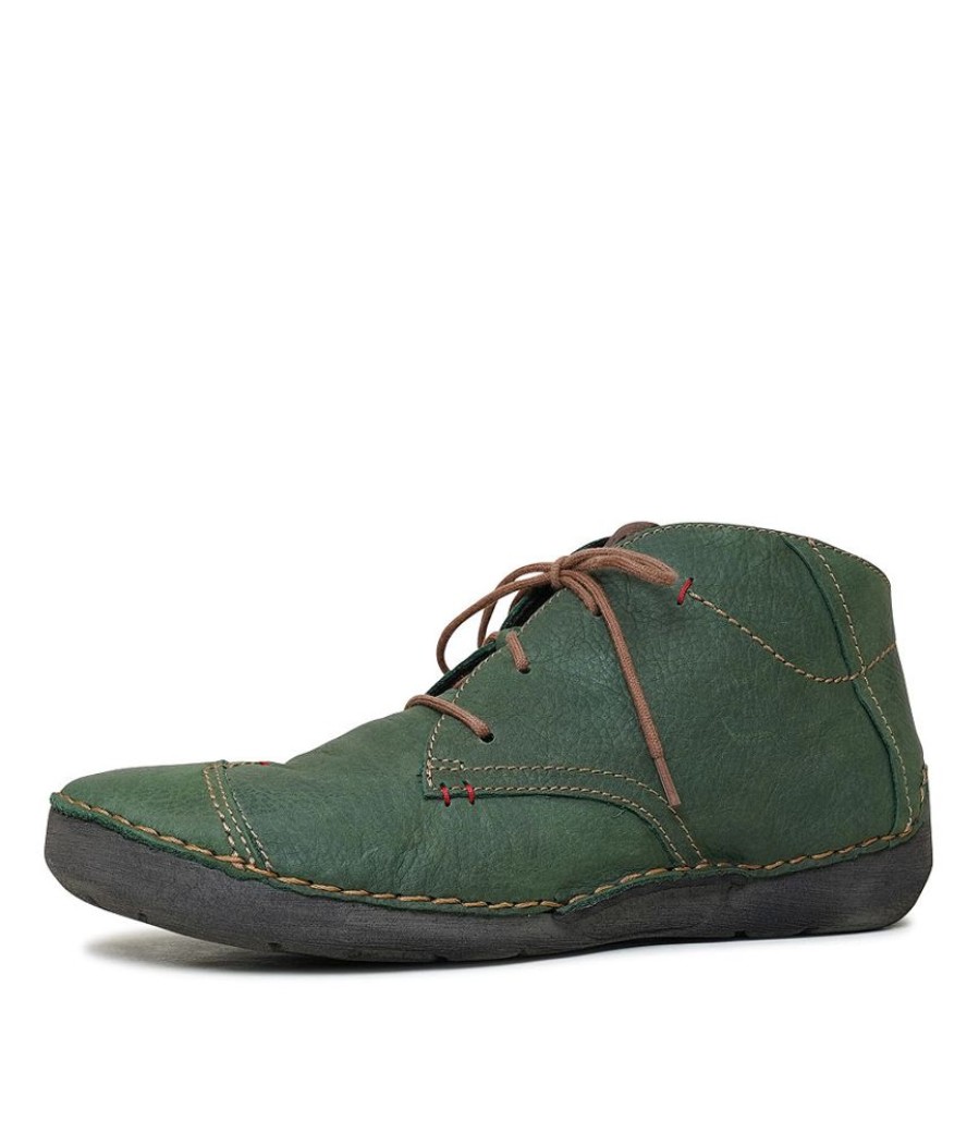 Boots Josef Seibel | Fergey 18 Green Leather Ankle Boots