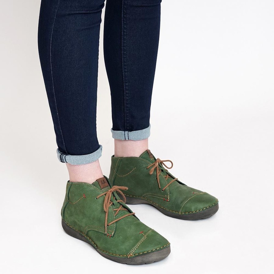 Boots Josef Seibel | Fergey 18 Green Leather Ankle Boots