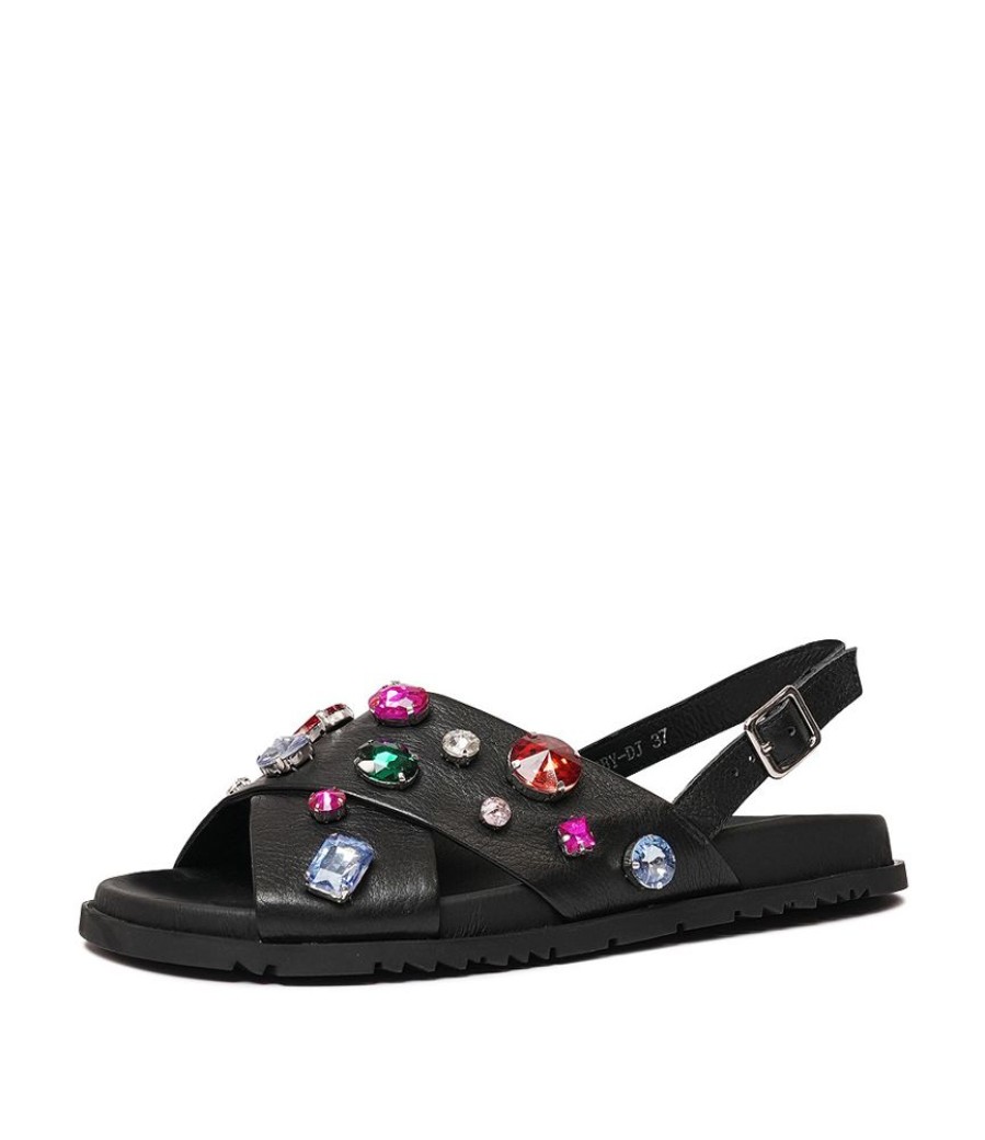 Sandals Django & Juliette | Tibby Black / Bright Jewels