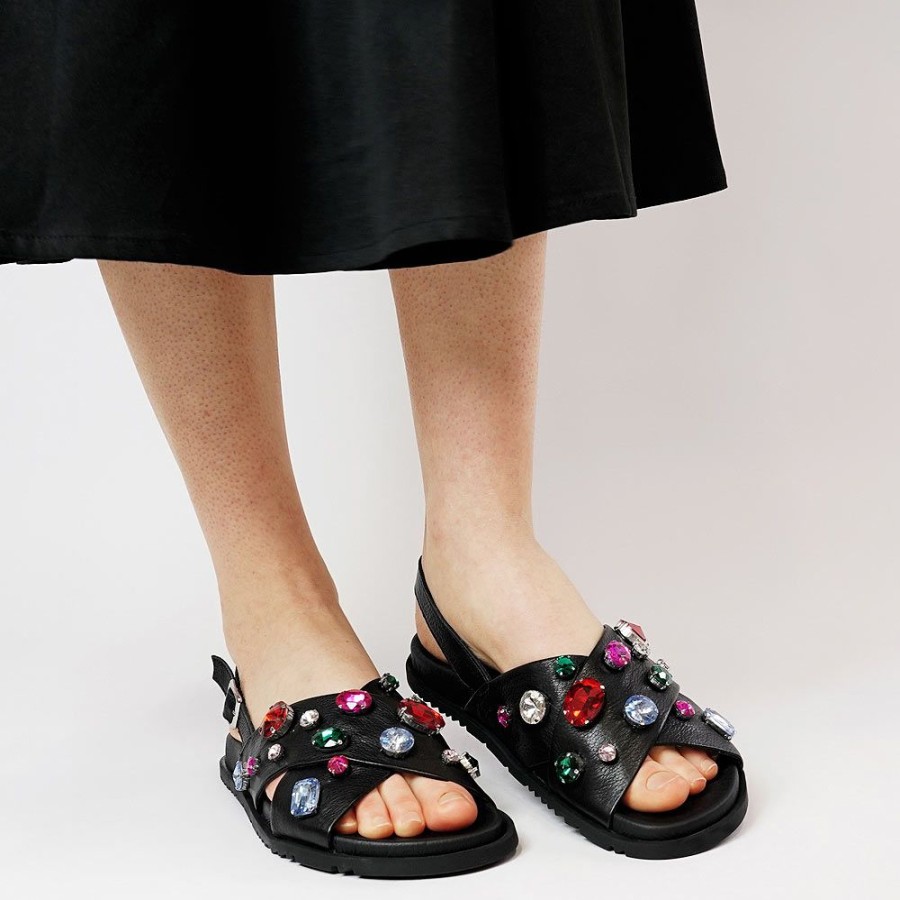 Sandals Django & Juliette | Tibby Black / Bright Jewels