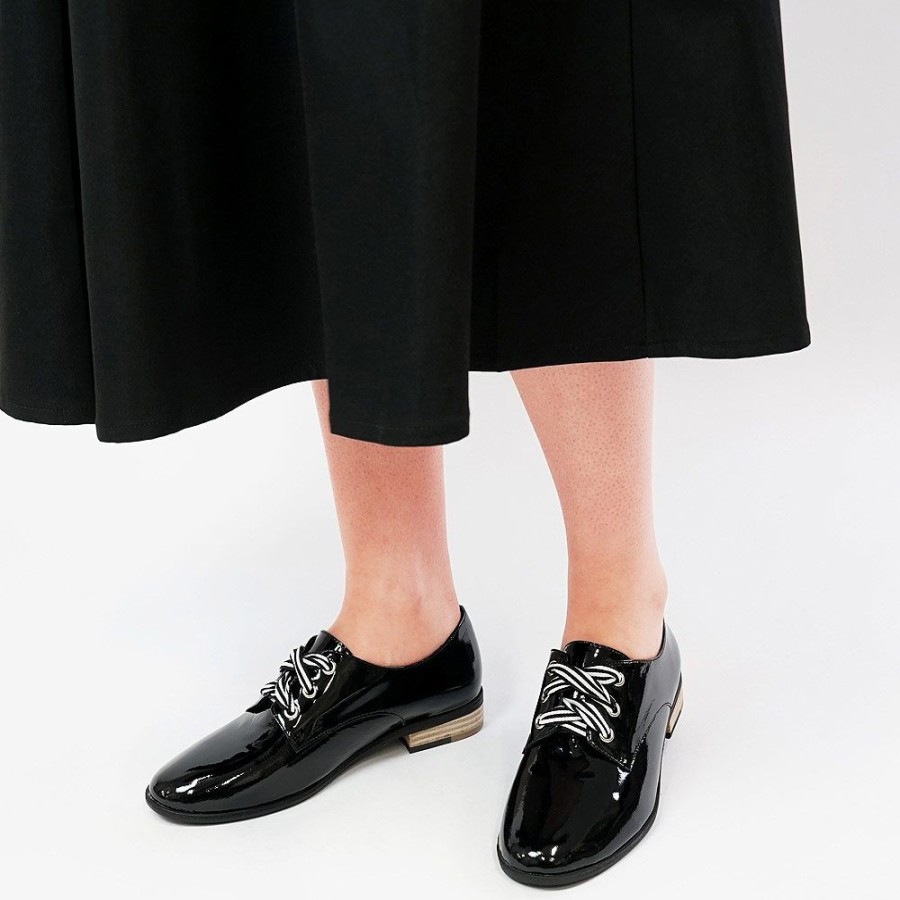 Flats Django & Juliette | Bipka Black Wrinkle