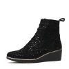 Boots Django & Juliette | Uniti Black Sparkle Suede