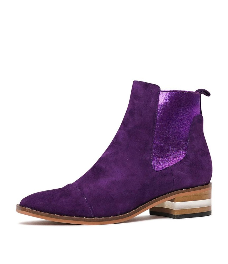 Boots Django & Juliette | Forda Purple Suede