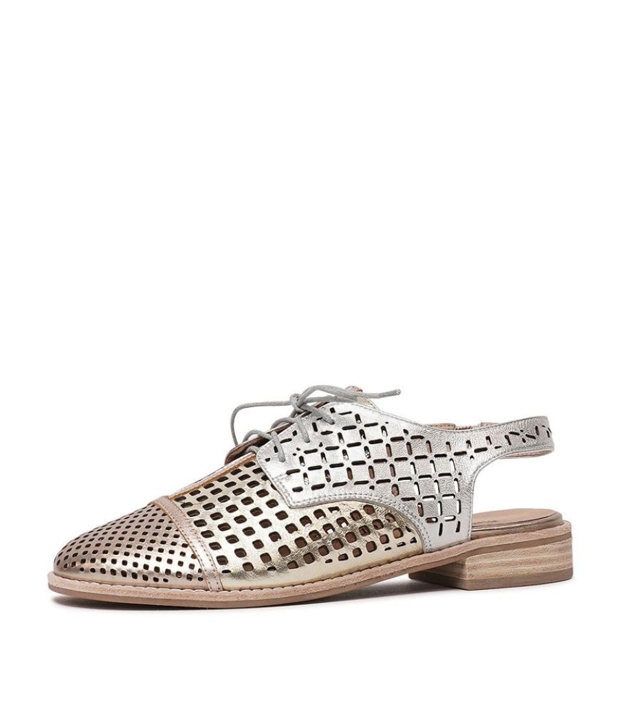 Flats Django & Juliette | Addy Metallic Multi Leather Flats