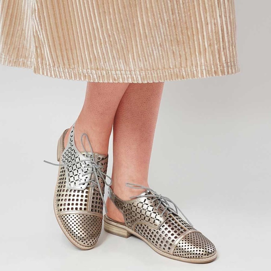 Flats Django & Juliette | Addy Metallic Multi Leather Flats