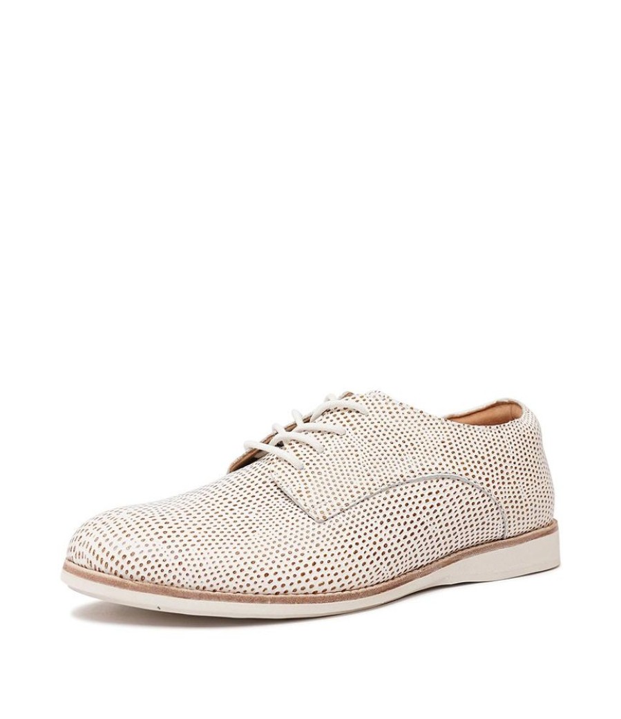 Flats Rollie | Derby Tan/White Snake