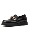 Flats Gabor | Georgia Black Patent Leather Loafers