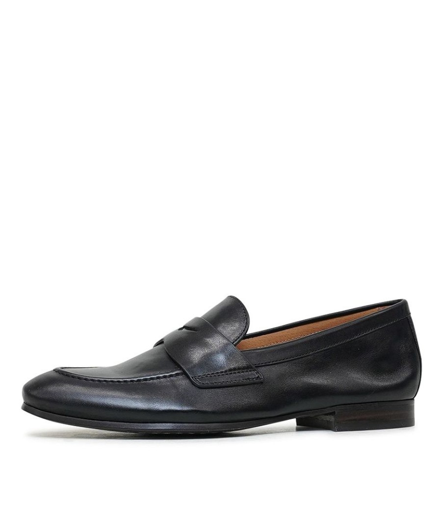 Flats EOS Shoes | Serah Black Leather Loafers