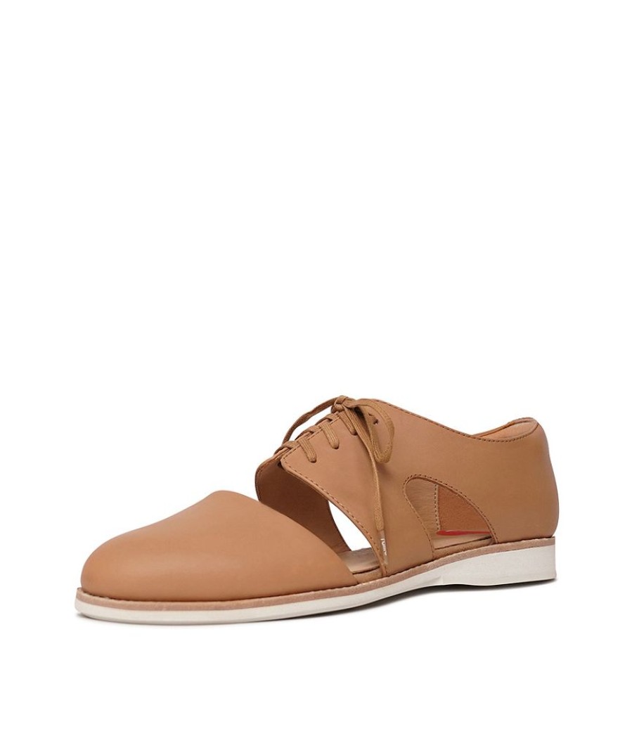 Flats Rollie | Derby Cutout Soft Tan