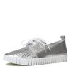 Flats Django & Juliette | Huston Silver Leather Sneakers