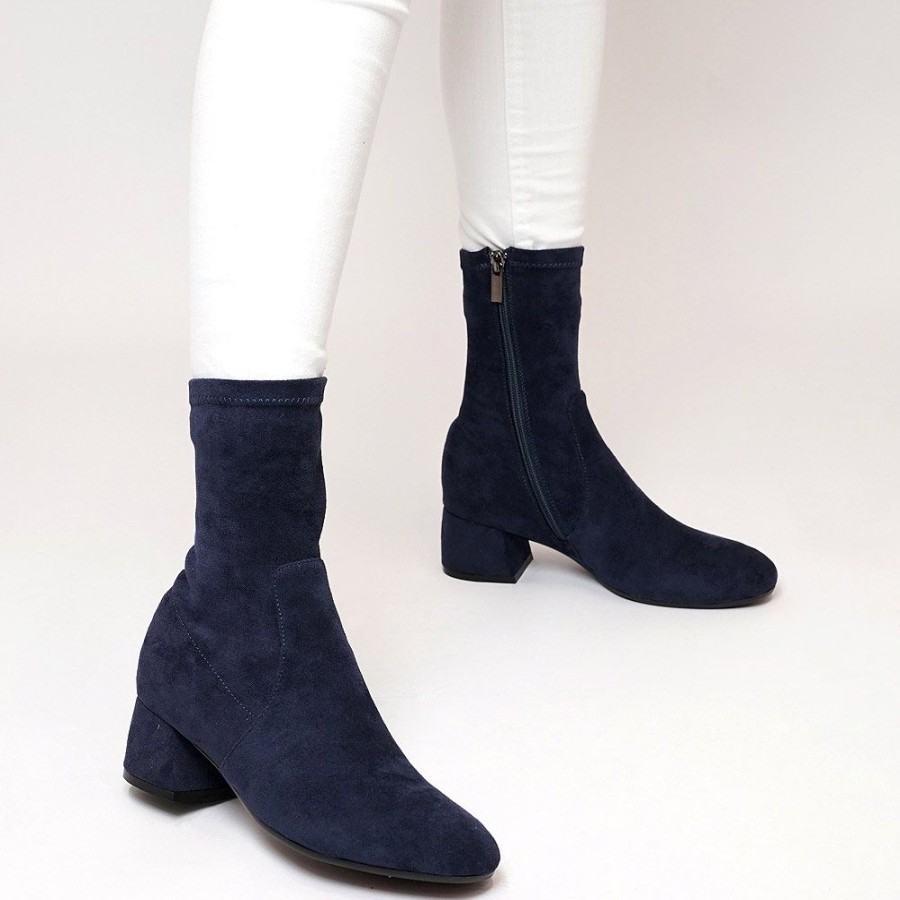 Boots Django & Juliette | Checkie Navy Ankle Boots