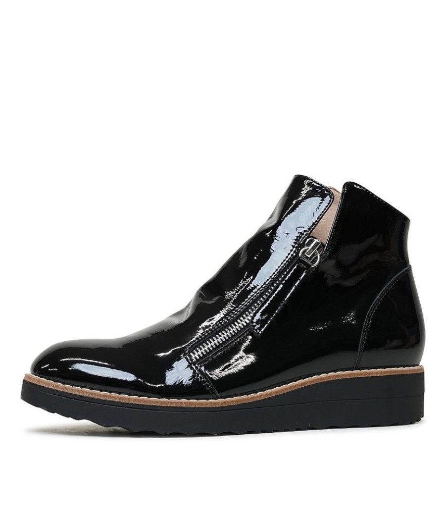 Boots Top End | Ohmy Black Patent Leather Ankle Boots